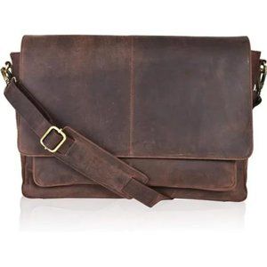 New  Leather Messenger Bag for Men/Unisex Laptop Briefcase Bag